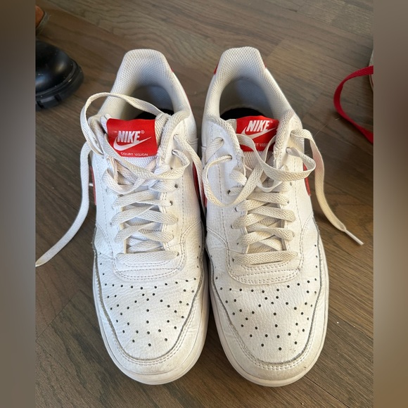 Nike Other - Nike Court vision white and red sneaker.